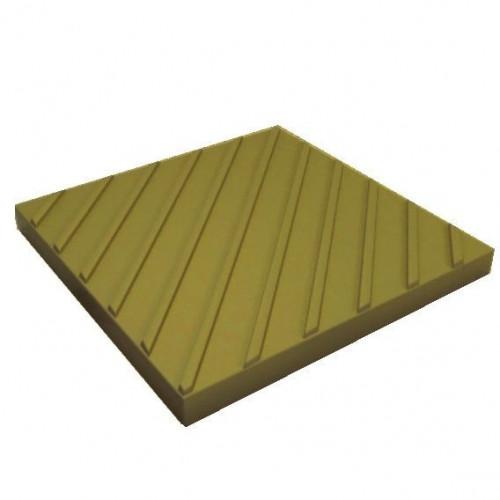 Тактильная плитка с диагональными рифами 400x400x40 зеленая